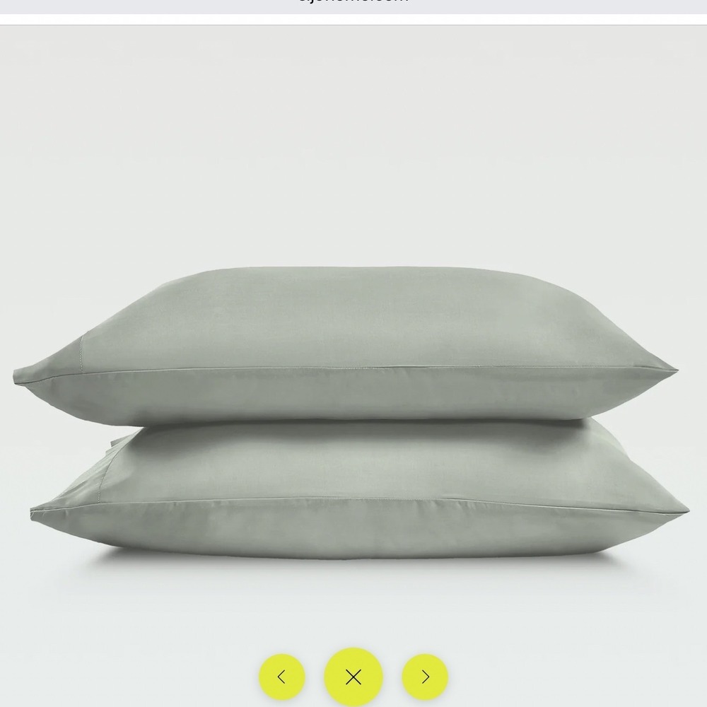Sijo Airweight Tencel Pillowcase Set Sage Green Standard Queen SJTBPILQUSAG